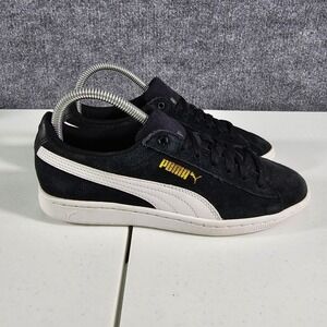 PUMA Turin II Women's Sneakers Sz 6.5 US Black White Suede Retro Shoes 365714-02